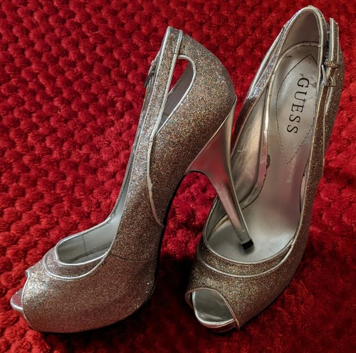 Guess Rainbow Glitter 5in Heels - Size 7M