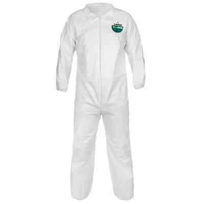 LAKELAND TG417-3X WHITE DISPOSABLE COVERALLS, 3LX, 56-58'' CHEST (BOX OF 25) NIB