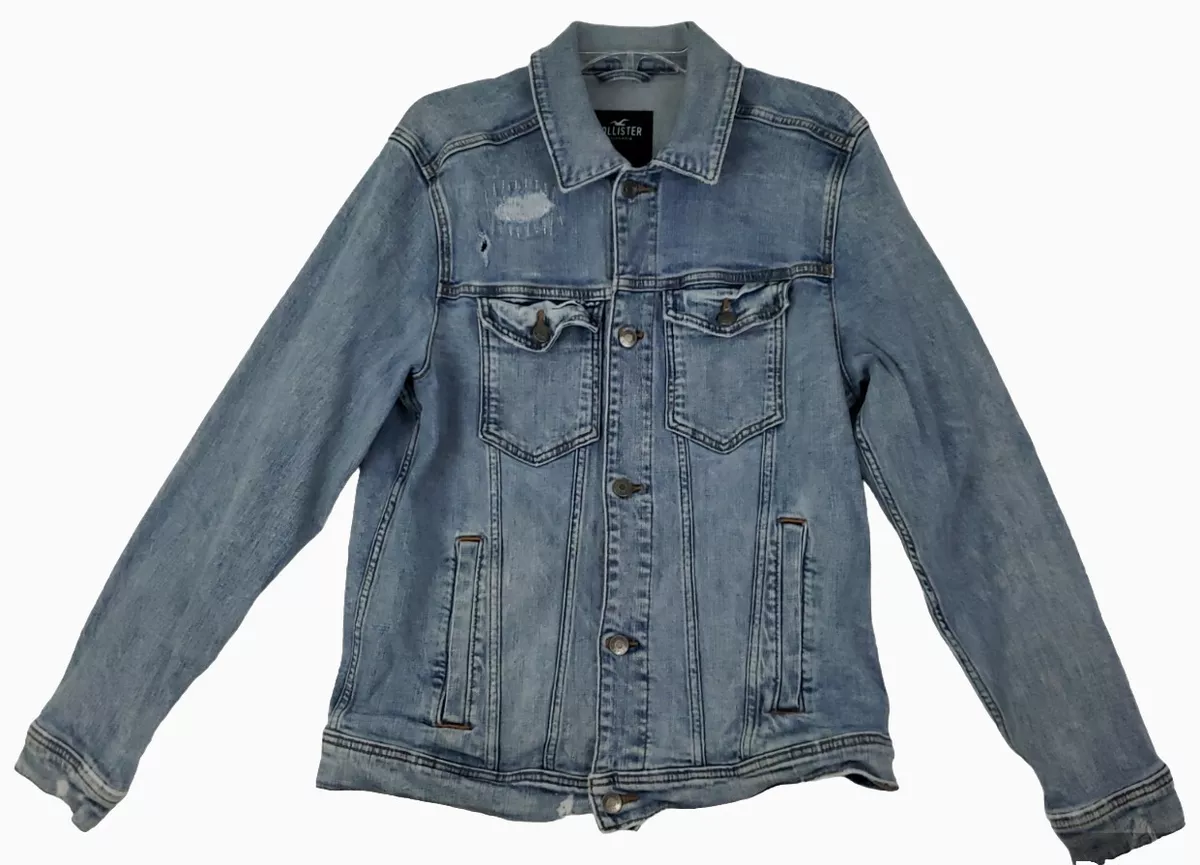 Mens jean 2024 jacket hollister