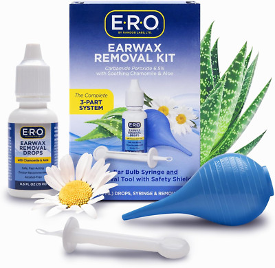 E-R-O Earwax Removal Kit for Complete Ear Care, with Carbamide Peroxide Earwax R