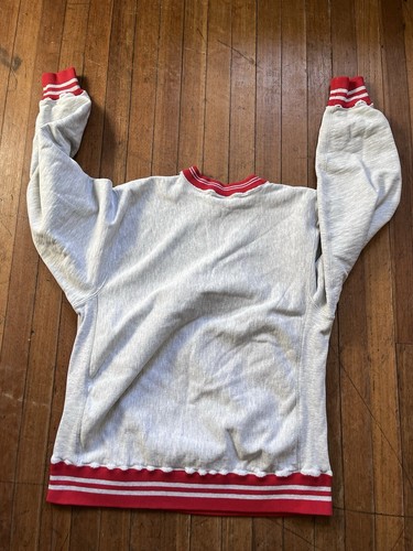 Felpa vintage anni 90 CHAMPION University of Dayton tessuto inverso Large USA - Foto 11 di 11