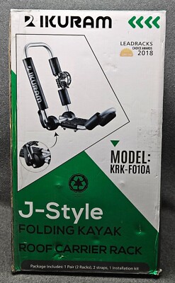 IKURAM R Kayak/Surf/Ski Roof Carrier Rack of J-Style Folding KRK-F010A