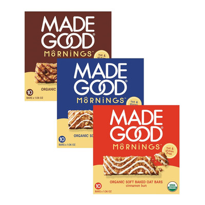 Madegood Mornings Soft-Baked Oat Bars Variety Pack (30 Count)
