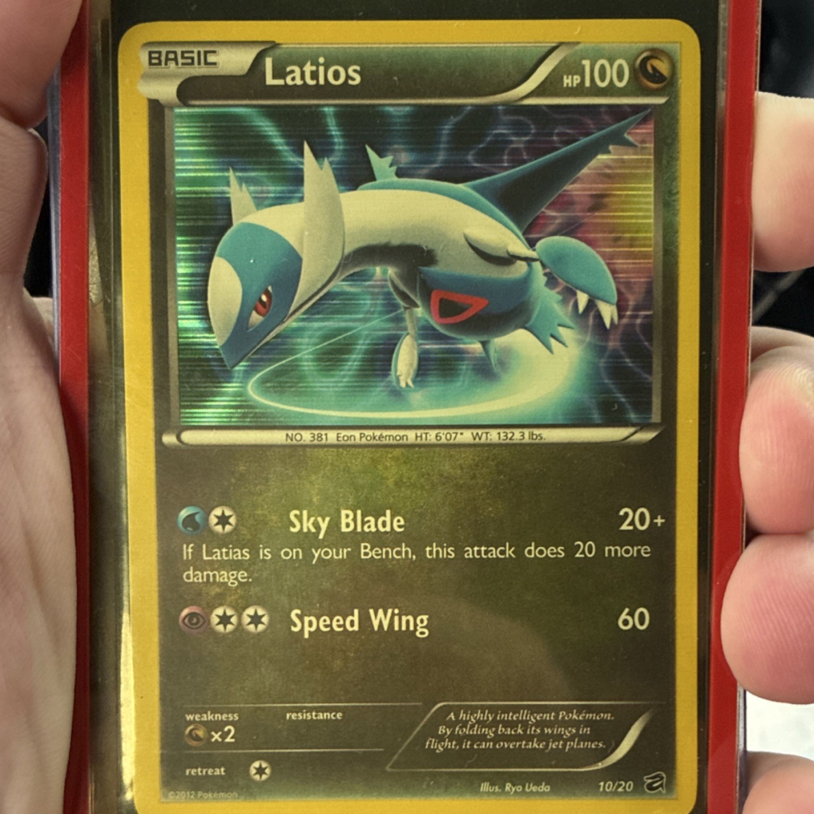 Pokemon Company Latios 10/20 Dragon Vault Holo Rare Basic 100HP Card 2012