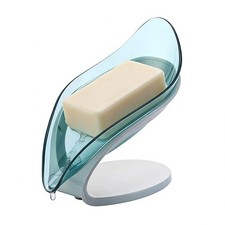 Soap Dish, Soap Holder Self Draining Leaf Shape Soap Dishes, Easy to Clean,Ke...