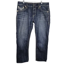 Rock Revival George Straight Jeans Men's Sz 38 Blue Medium Wash RRJ8620-5STR