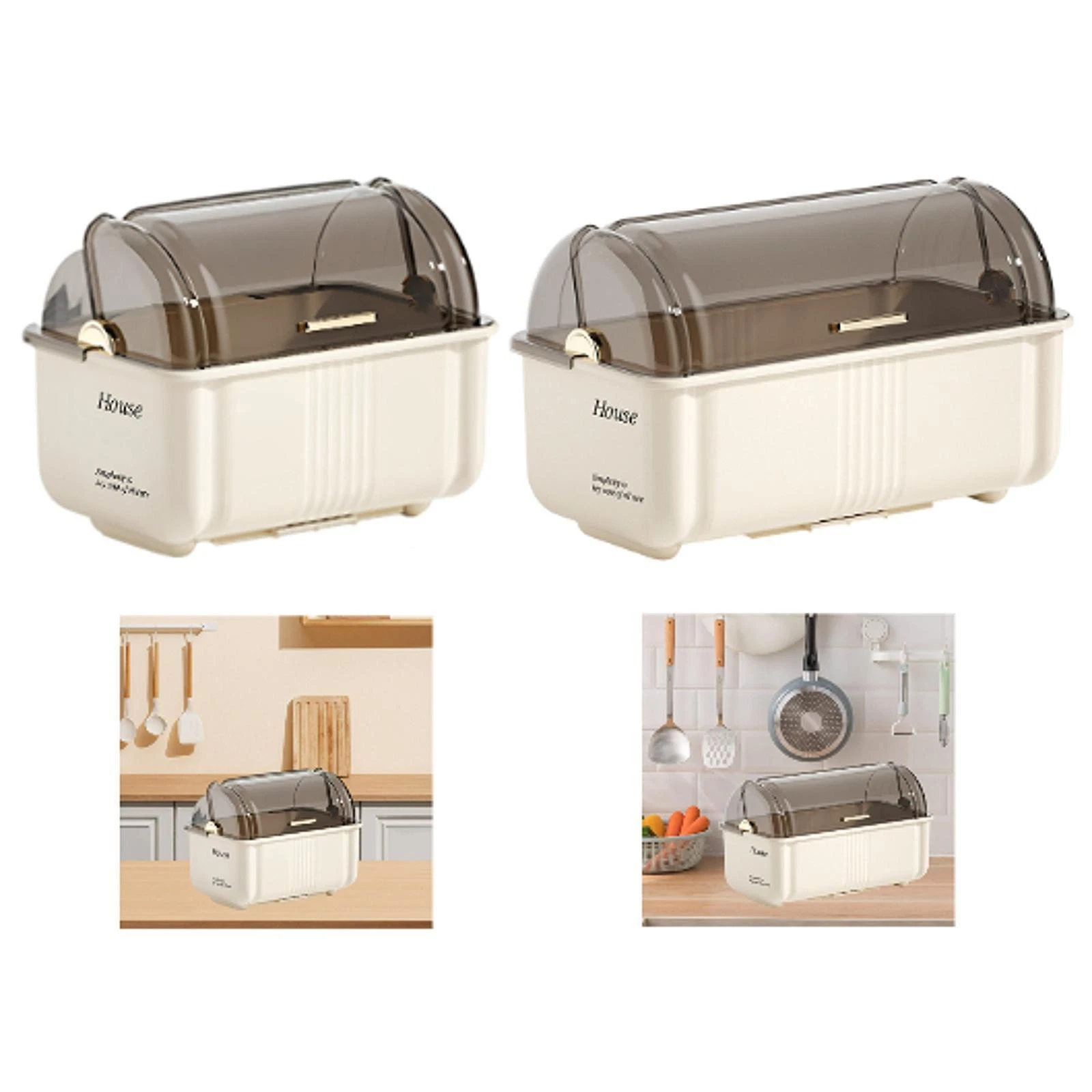 Drain Bowl Rack Dish Drying Rack with Lid Cover for Restaurant Home Kitchen
Opens in a new window or