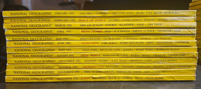 1992 National Geographic Full Year Jan 1992-Dec 1992 + Map Inserts