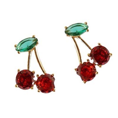 Charm Cherry Drop Earrings Fruit Ear Studs Stylish Ear Jewelry Perfect for Daily