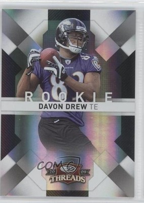 2009 Donruss Threads Century Proof Silver 246/250 Davon Drew #134 Rookie RC 0a1
