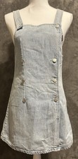 Rifle Expression Blue Denim Overall Minidress Sz 5 80’s Retro Cool Blue Vintage