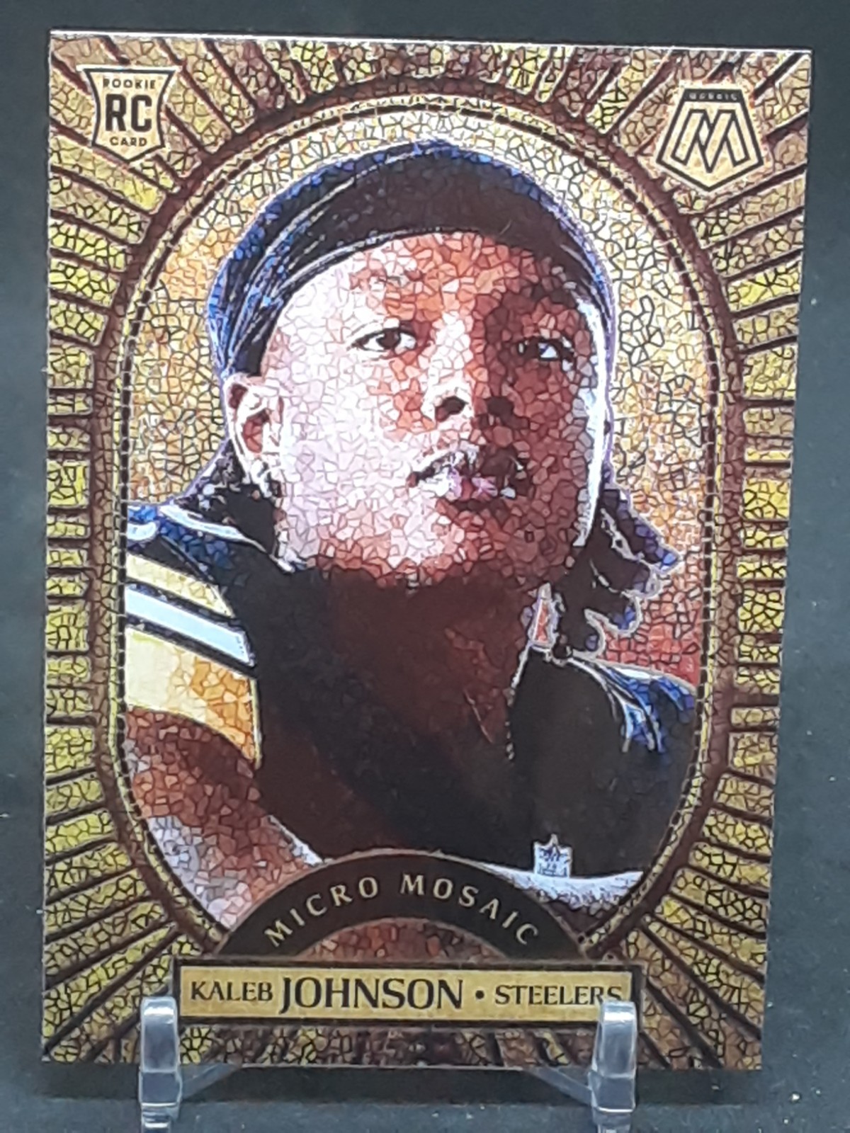 KALEB JOHNSON 2025 MOSAIC MICRO MOSAIC ROOKIE STEELERS QQ