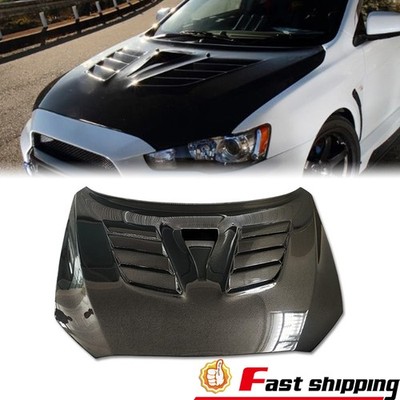Carbon Fiber Front Hood Bonnet Cover For 2008-2016 Lancer Evolution 10 Evo X