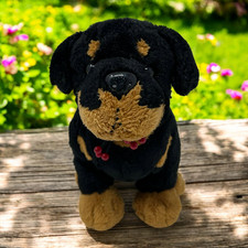 Ganz Webkinz HM183 Rottweiler Plush Dog Stuffed Animal NO CODE Toy Carry Along