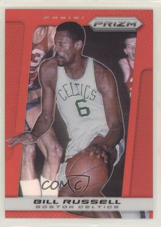 2013-14 Panini Prizm Target Red Prizm Bill Russell #260 HOF 2h4