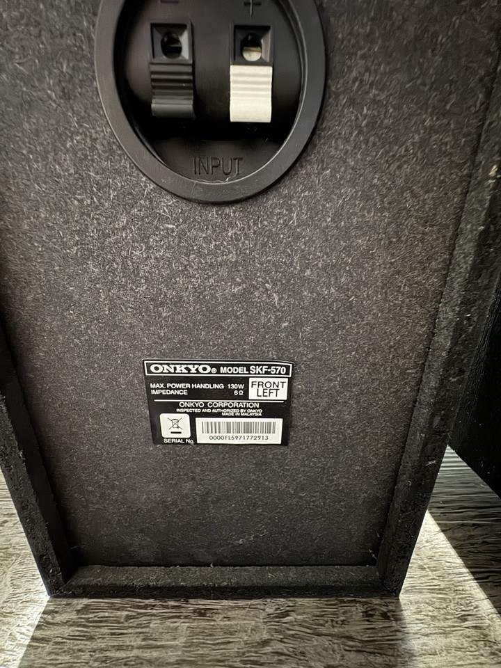 Onkyo 7.1 Surround Sound Home Theater System HT-R570 SKW-570 Speakers ...