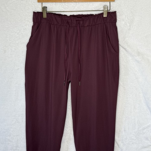 Lululemon Keep Moving Stretch High Rise 7/8 Pant Size 10 Red Maroon Burgundy - Picture 4 of 17