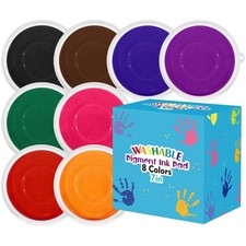 7 Inch Large Ink Pad for Kids Washable  Washable Stamp Pads for Classroom Stamp