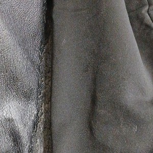 Black Textured Leather Hide/Sheet Craft Material - Close-Up Detail