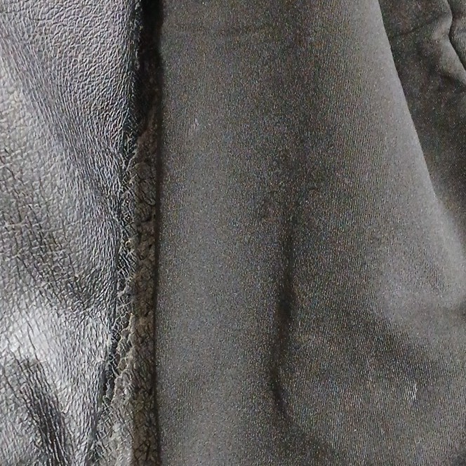 Black Textured Leather Hide/Sheet Craft Material - Close-Up Detail