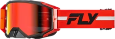 Fly Racing Zone Pro Goggle Red/Black/Grey W/ Red Mirror/Smoke Lens
