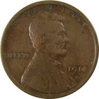 1914 S Lincoln Wheat Cent F Fine Details Penny 1c Coin SKU:I26125