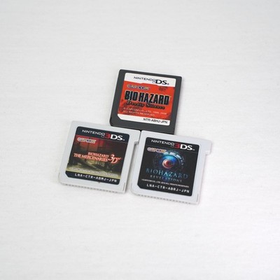 Lot 3 Resident Evil DS 3DS Biohazard Deadly Silence Mercenaries Revelation Japan