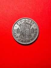 1949 George VI Silver Half Crown &ndash; .925 Sterling &ndash; Fine / VF