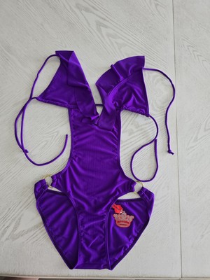 Apollo Swimwear One Piece Swimsuit  Size L Purple