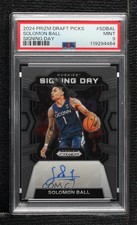 2024 Panini Prizm Draft Picks Signing Day Solo Ball #SD-BAL PSA 9 MINT Auto 8d2