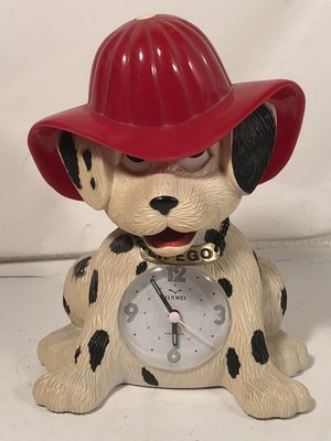 Vintage Jinmei Dog Alarm Clock Retro Japan Collection Display With