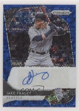 2020 Prizm Rookie Quick Pitch Blue Donut Circle 12/50 Jake Fraley Auto ib6