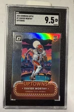 XAVIER WORTHY ROOKIE UPTOWNS SGC 9.5 MT+ 2024 DONRUSS OPTIC KC CASE HIT SSP RC