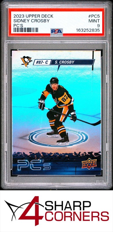 2023 UPPER DECK PC'S #PC5 SIDNEY CROSBY PENGUINS PSA 9