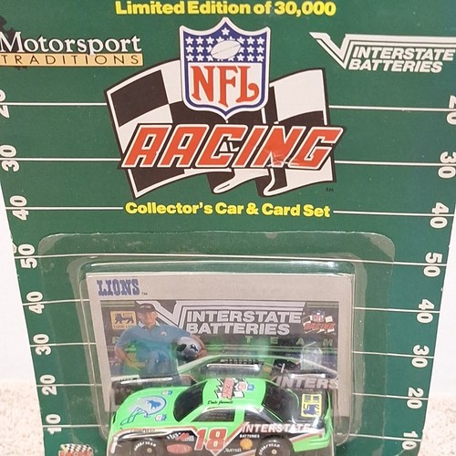 1992 Dale Jarrett Detroit Lions #18 Interstate Batteries NFL Racing 1:64 - Picture 3 of 8