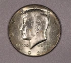 1967-P "Kennedy" Half-Dollar SILVER-Clad Coin, Mint State Condition