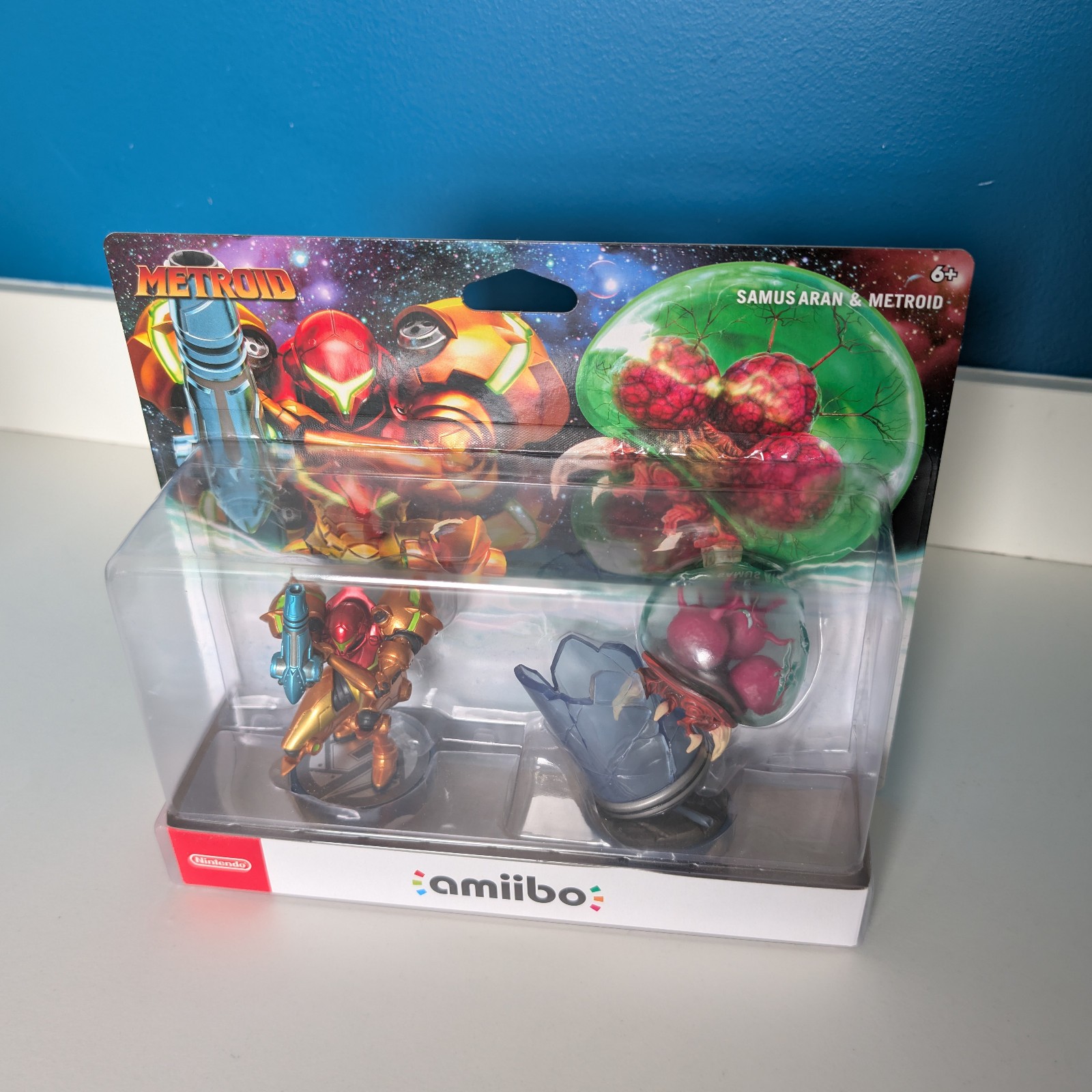 Pack 2 Amiibo Metroid Samus Aran et Metroid figurines Nintendo Switch et 3DS neuves sous scellé