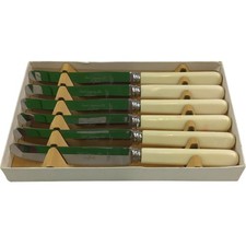 Smith Seymour Ltd Sheffield Stainless Steel Butter Knife Set with Cream Handles