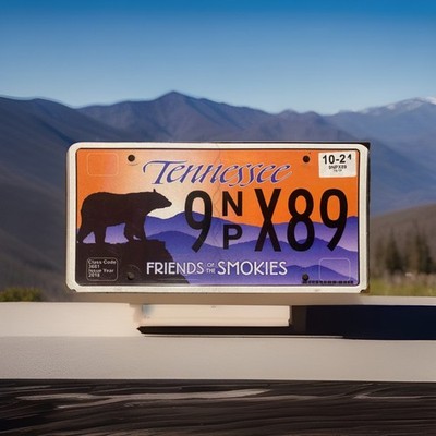 2021 Tennessee Friends of the Smokies Black Bear Wildlife License Plate