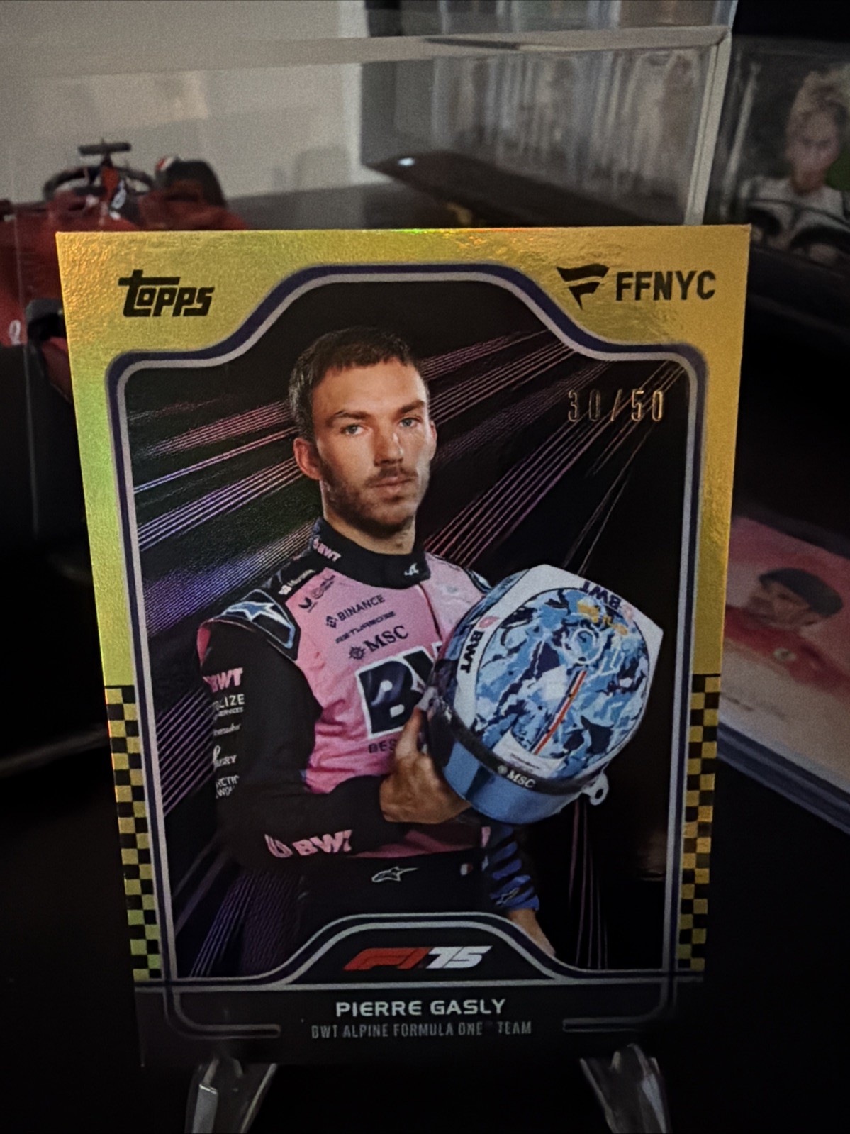 2025 Topps Formula 1 Fanatics Fest Nyc - Pierre Gasly #1 Taxi Check Gold