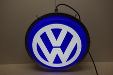 Volkswagon Illuminated Dealer Counter Sign 20 In Diameter. Fantastic Piece