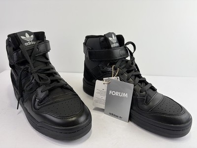 adidas Forum 84 High Black Gold Leather Sneakers ID7315 Men's Size