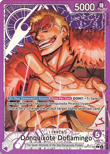 Donquixote Doflamingo Alternate Art Leader OP14-060 The Azure Sea's Seven
