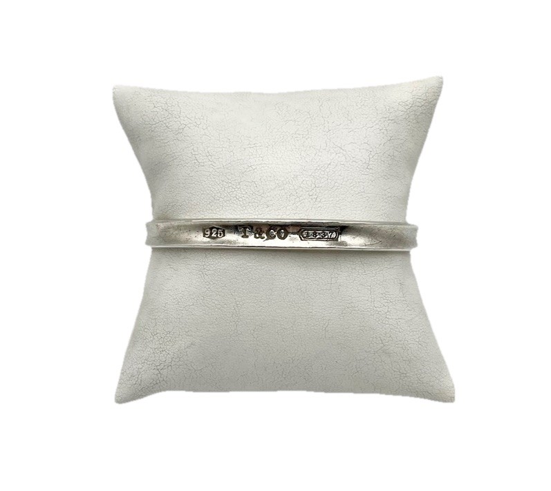 Tiffany & Co 1837 Sterling Silver Oval Bangle Bracelet 32g