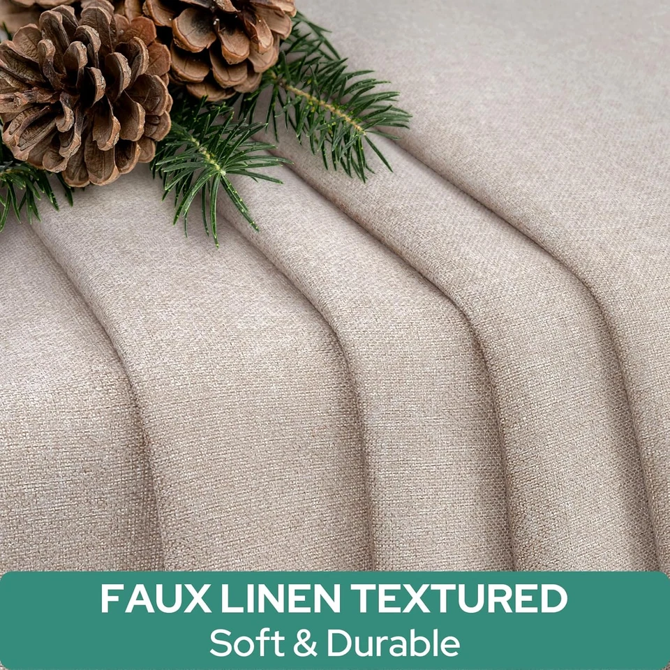 Cortinas de puerta francesas 100 % lino apagadas, cortinas de ventana de puerta de privacidad, 26 X 68 Foto 2 de 4