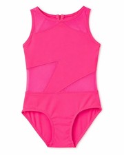 Balera LC Pink Dance Leotard Mesh Cutout Open Back G-Hook Gymnastics