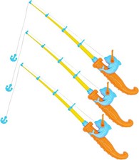 3 Pcs Fishing Rod Pole Pool Toy, Magnetic Fishing Game for Toddler Kids, Baby Ba