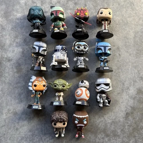 14 Figure Loose FUNKO POP Lot - Star Wars Fortnite Stranger Things OOB