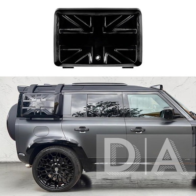 FÜR LAND ROVER DEFENDER L663 110 UNION JACK SEITENAUFBEWAHRUNGSBOX GETRIEBETRÄGER SCHWARZ