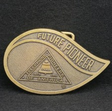 WC11148 NOS  VINTAGE 1970s  FUTURE PIONEER  TELEPHONE PIONEERS BELT BUCKLE